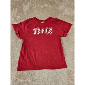 Kids Darling Blue Texas Rodeo Tour Graphic T‎ Shirt Red XS Short Sleeve Cotton